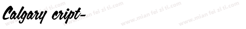 Calgary Script字体转换